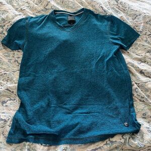 Men’s Burnside Teal Short Sleeve V-Neck Tee Large